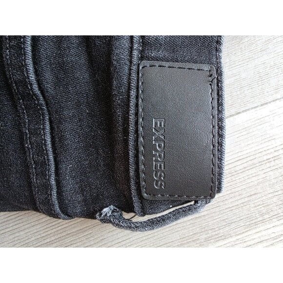 Express Denim Perfect Ankle Legging High Rise Stretch Black Jeans Size 4R - Picture 3 of 5
